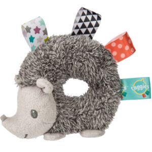 plush baby rattle in new baby gift bundle